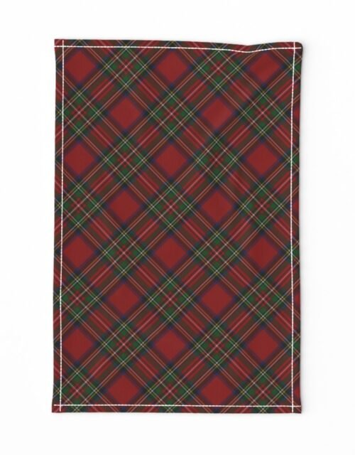 Royal Stewart Tartan Stuart Clan Plaid Tartan Tea Towel