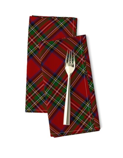 Royal Stewart Tartan Stuart Clan Plaid Tartan Dinner Napkins