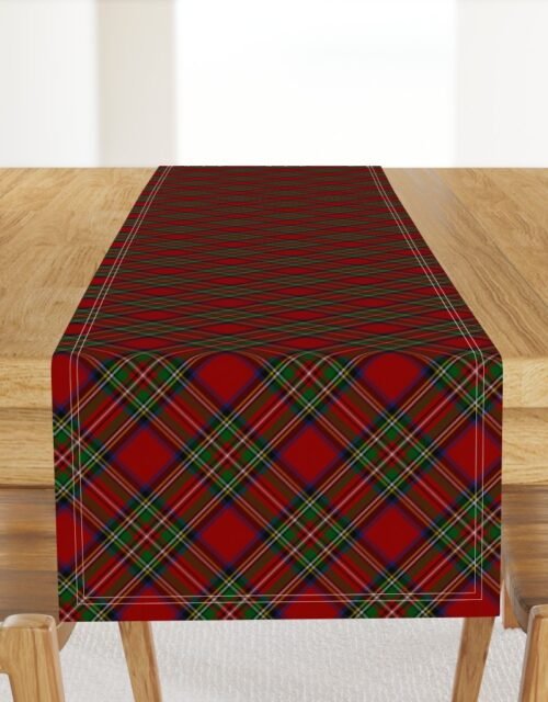 Royal Stewart Tartan Stuart Clan Plaid Tartan Table Runner