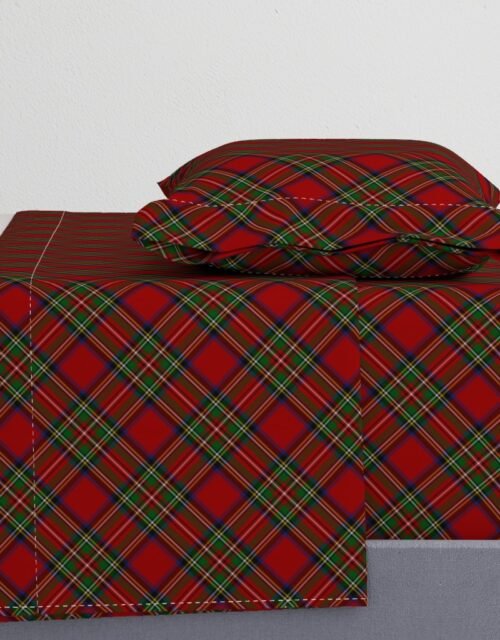 Royal Stewart Tartan Stuart Clan Plaid Tartan Sheet Set