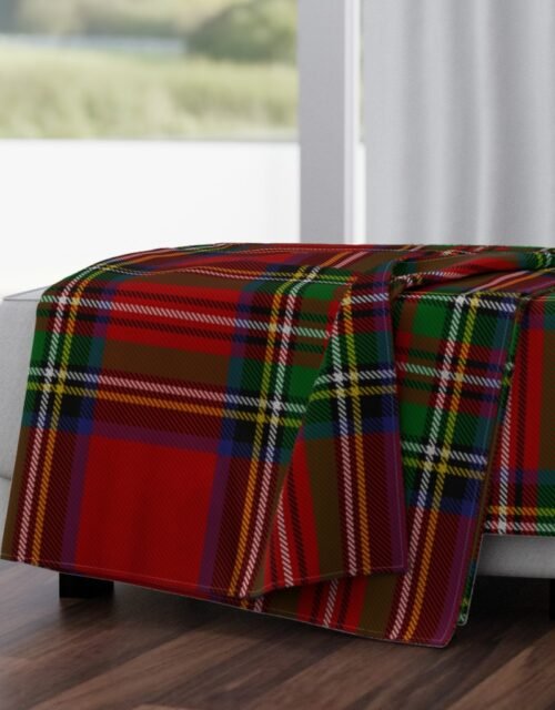 Royal Stewart Tartan Clan Plaid Throw Blanket