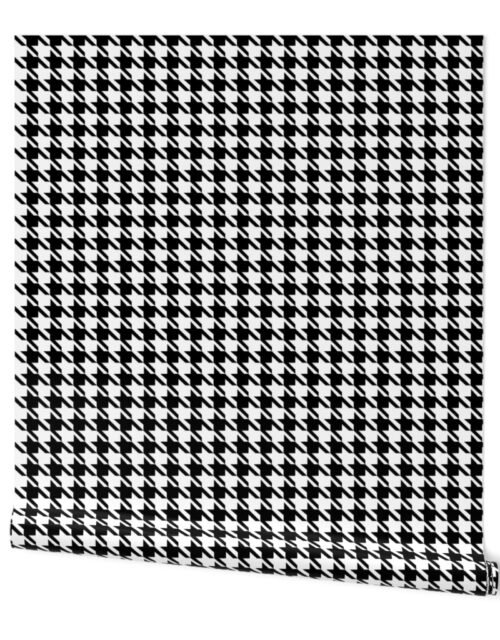 Classic Black and White Houndstooth Check Wallpaper