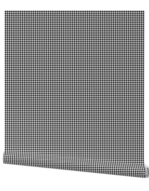 Classic Black and White Houndstooth Check Wallpaper