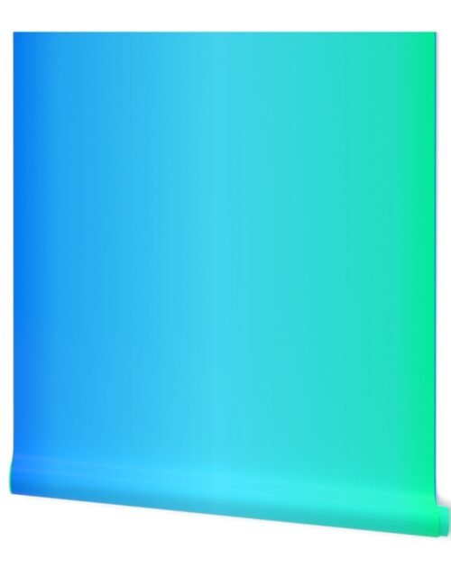 Aqua Blue Custom Ombre Shade Wallpaper