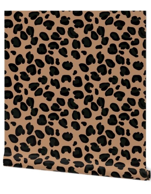 Leopard Boot Green Spots on Tan Wallpaper