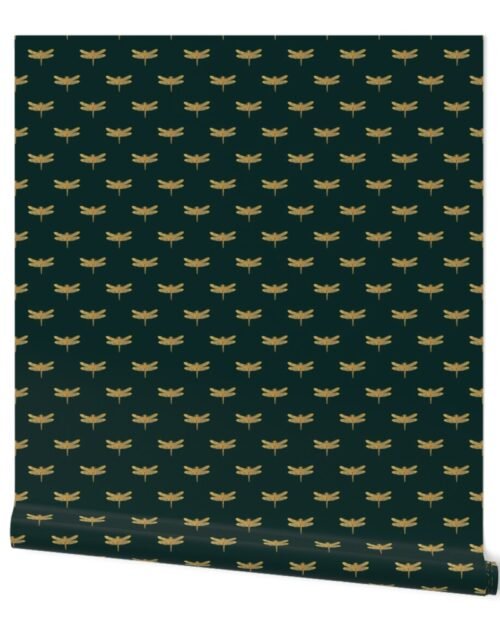 Dragonflies on Scottish Fraser Tartan Hunting Green Wallpaper