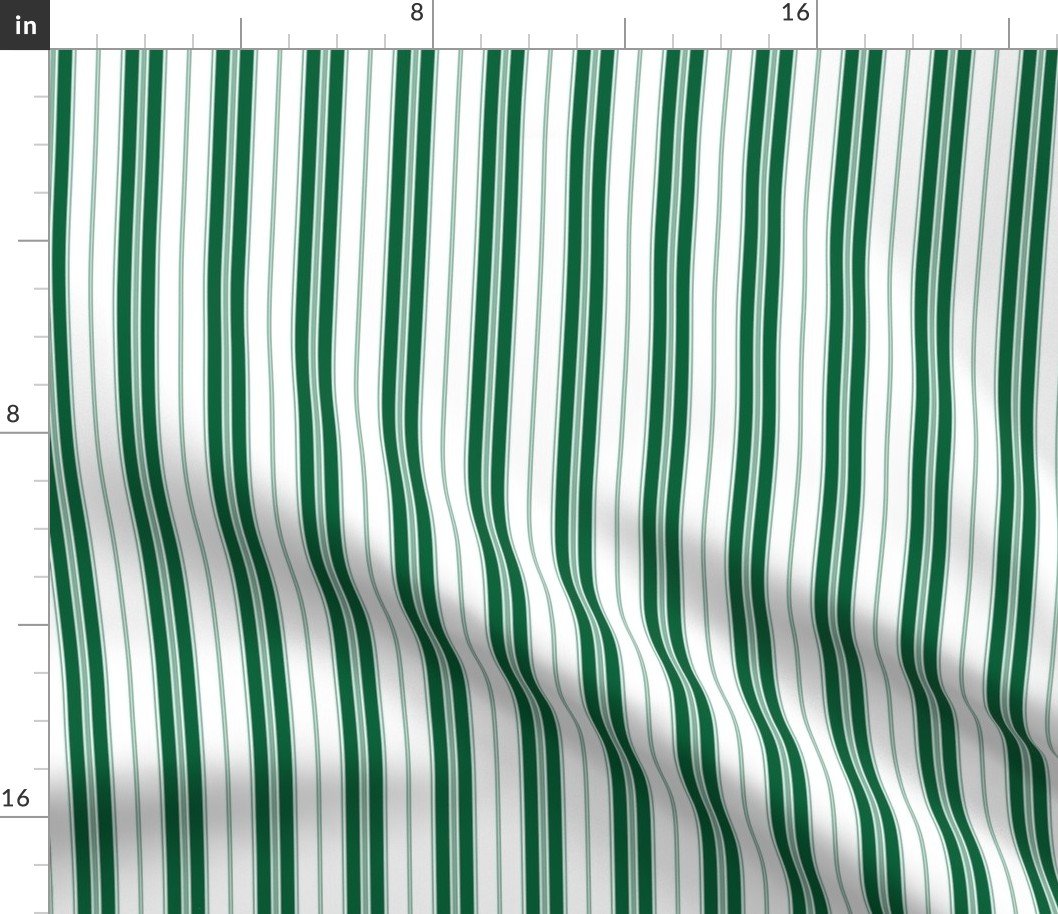 Abundant Green and White Autumn Winter 2022 2023 Color Trend Mattress Ticking Fabric