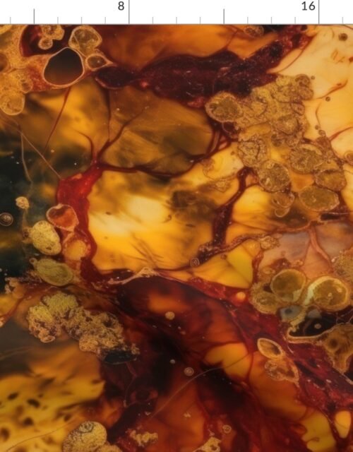 Amber and Gold Alcohol Ink 1 Fabric