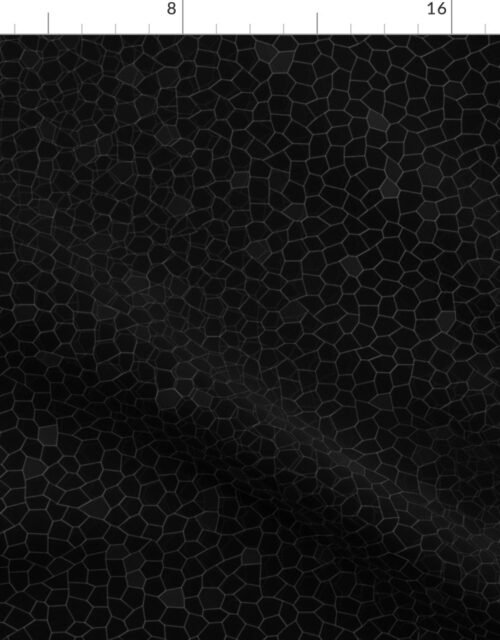 Art Deco Craquelure Eggshell Cracked Pattern in Black Fabric