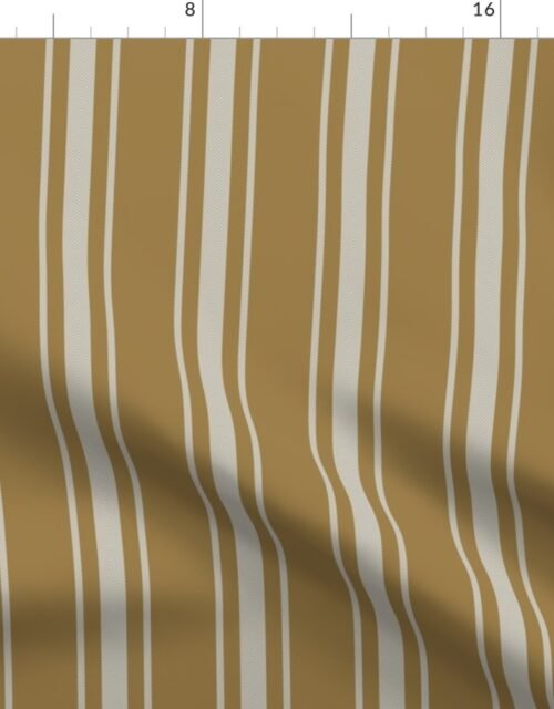 Beige on Tan French Provincial Mattress Ticking Fabric