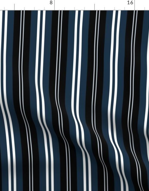 Black and White Shaded Pin Stripe Fabric