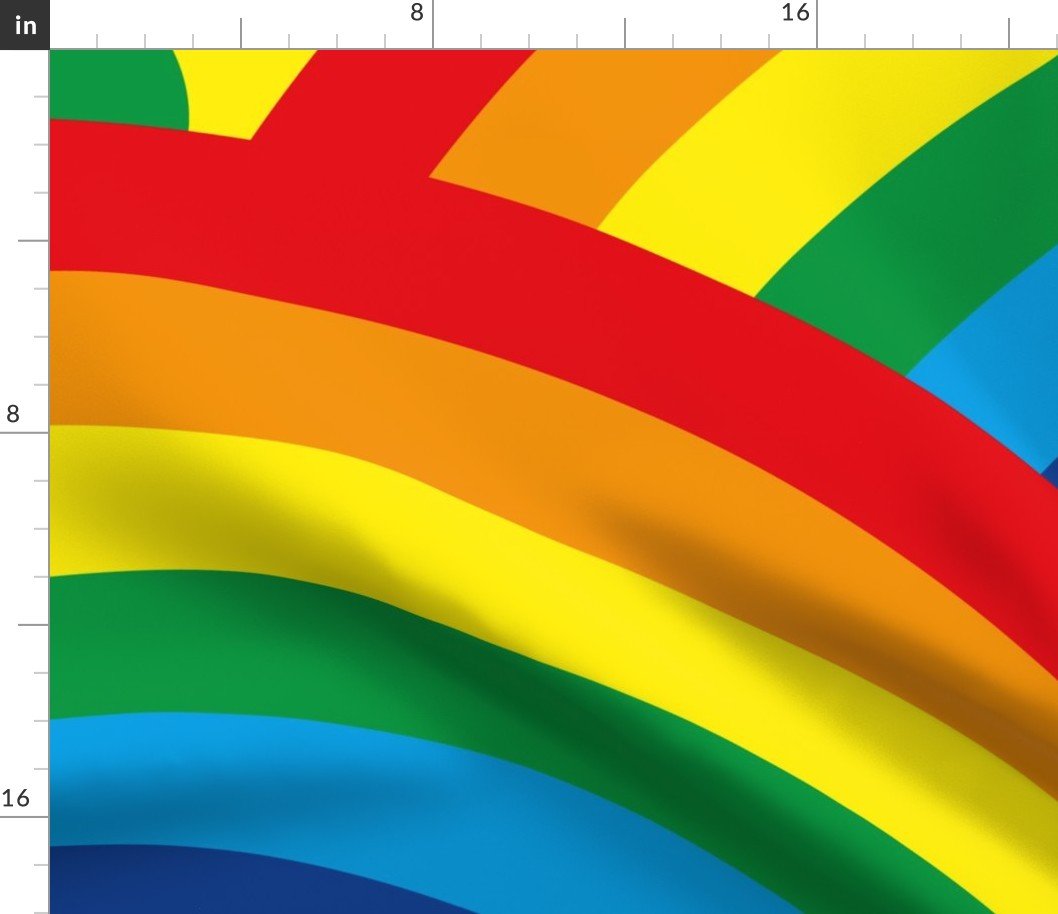 Childrens Colorful Bedroom Decor Endless Rainbows Fabric