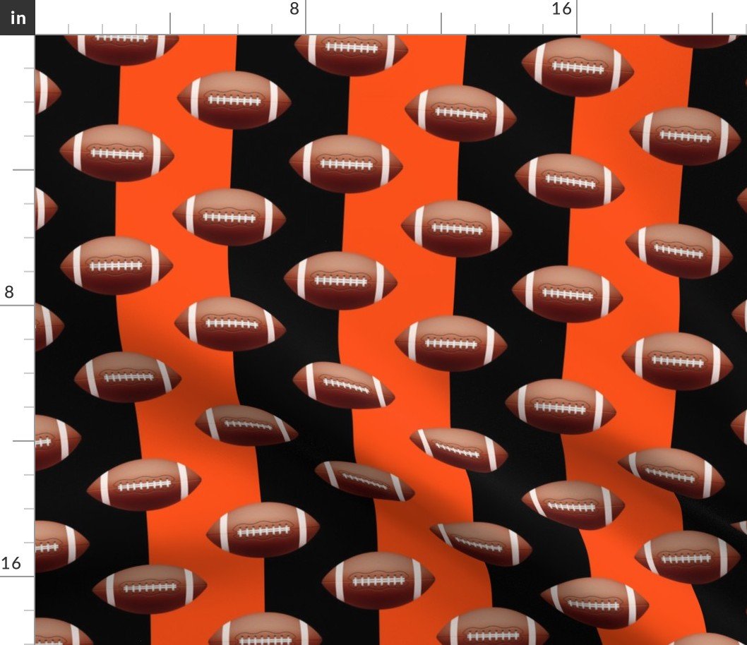 Cincinatti’s Famed Football Team Colors of Black and Orange Fabric