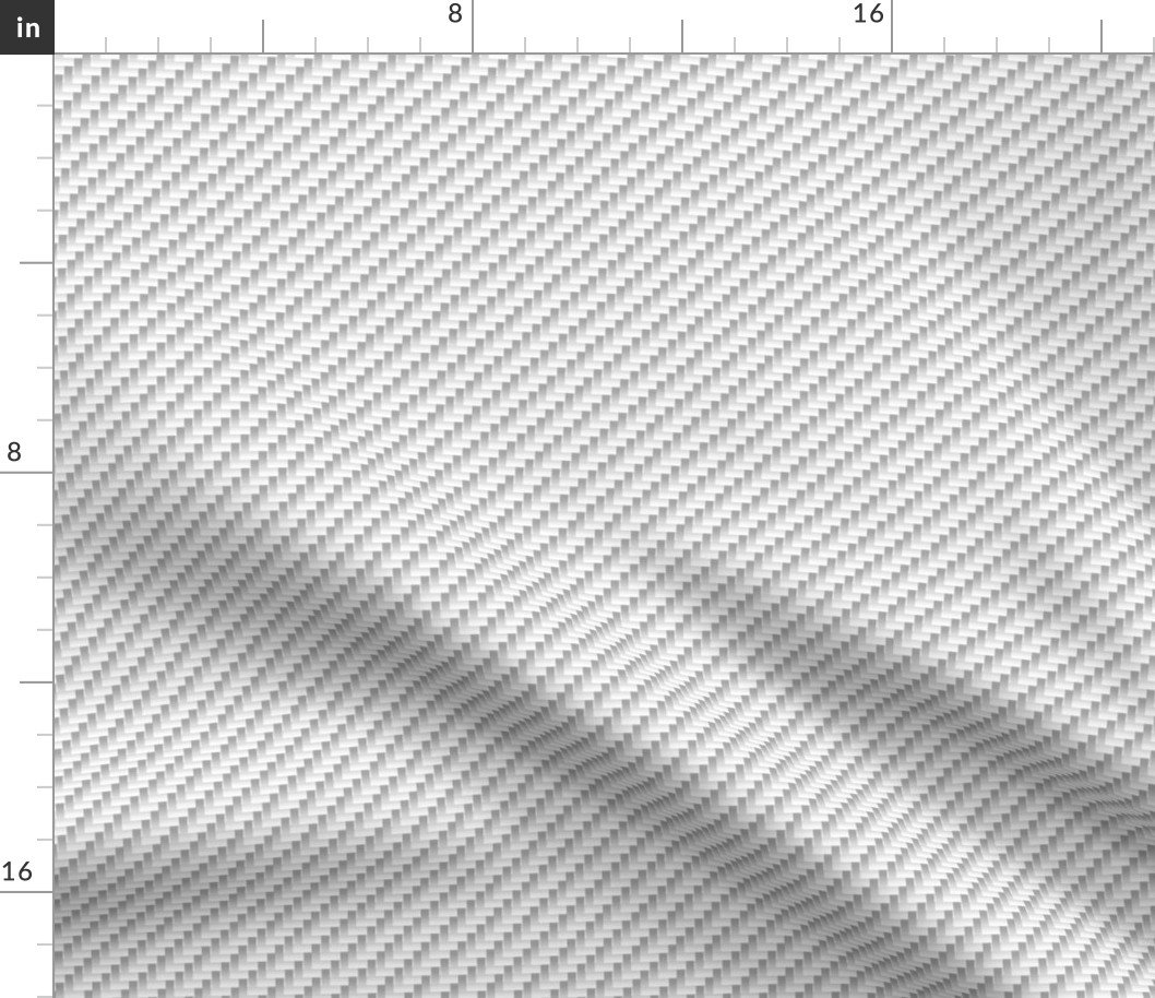 Classic Diagonal Ribbed White Carbon Fibre  for the Man Cave Fabric