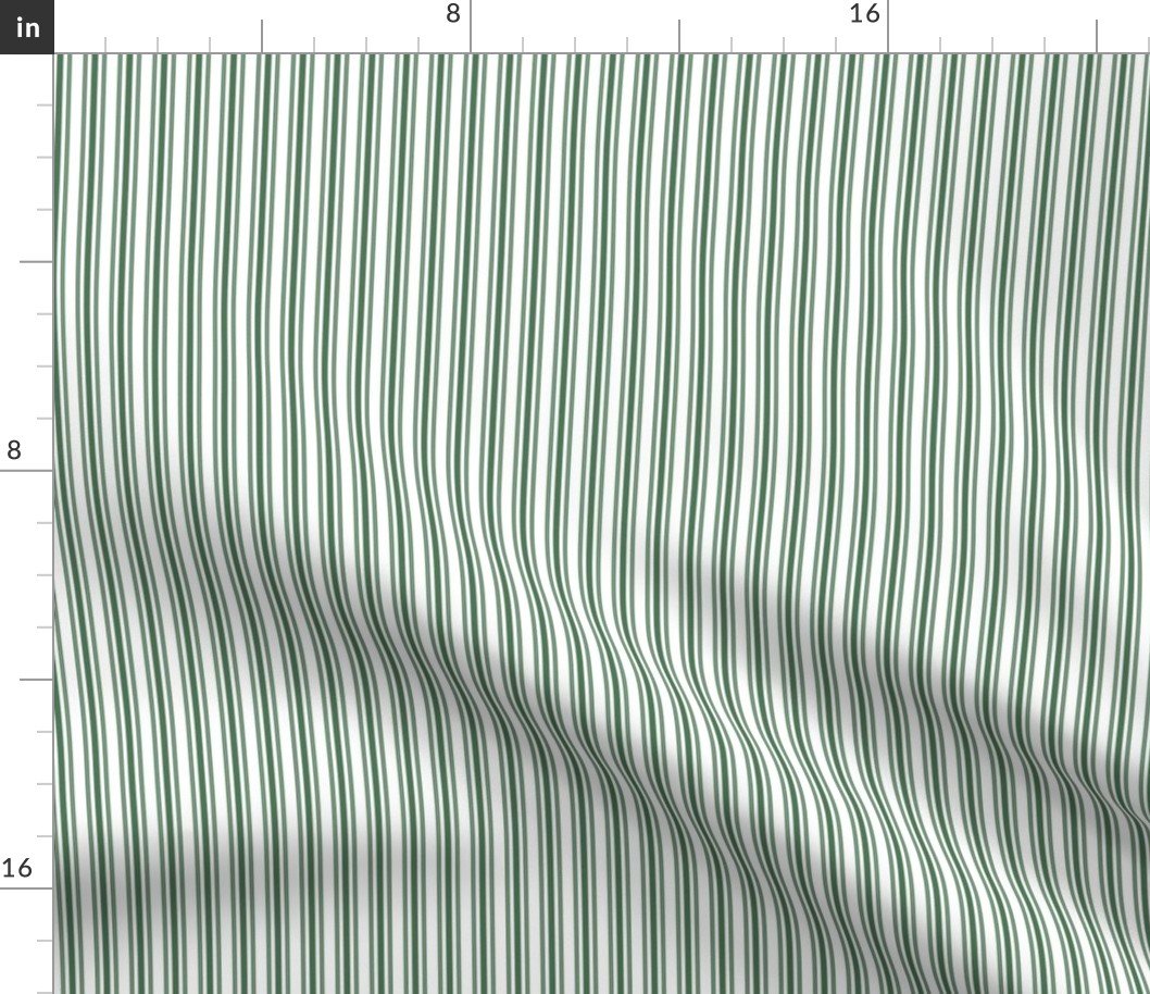 Classic Small Green Boot Pastel Green French Mattress Ticking Double Stripes Fabric