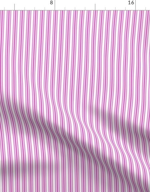 Classic Small Pink Fuchsia Pastel Pink French Mattress Ticking Double Stripes Fabric