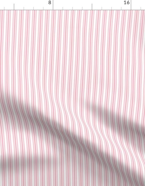 Classic Small Pink Petal French Mattress Ticking Double Stripes Fabric