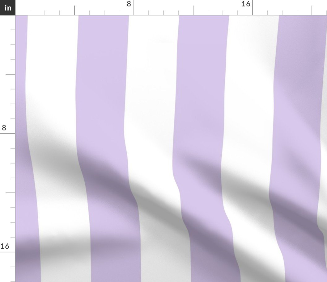 Color of the Year 2023 Digital Lavender and White 3 Inch Cabana Stripes Fabric