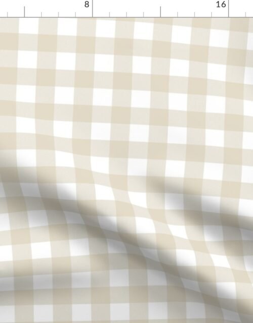 Cream and White French Provincial Autumn Gingham Check Fabric