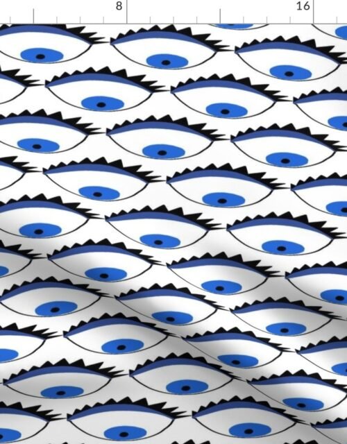 Evil Eyes in Cobalt Blue Fabric