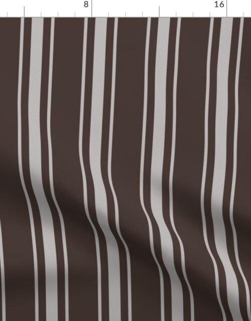 Fawn on Chocolate French Provincial Mattress Ticking Fabric