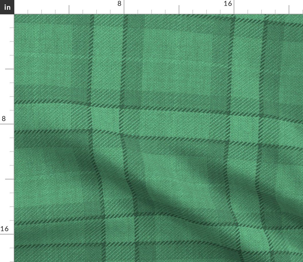 Green Vintage Christmas Tartan Plaid Fabric