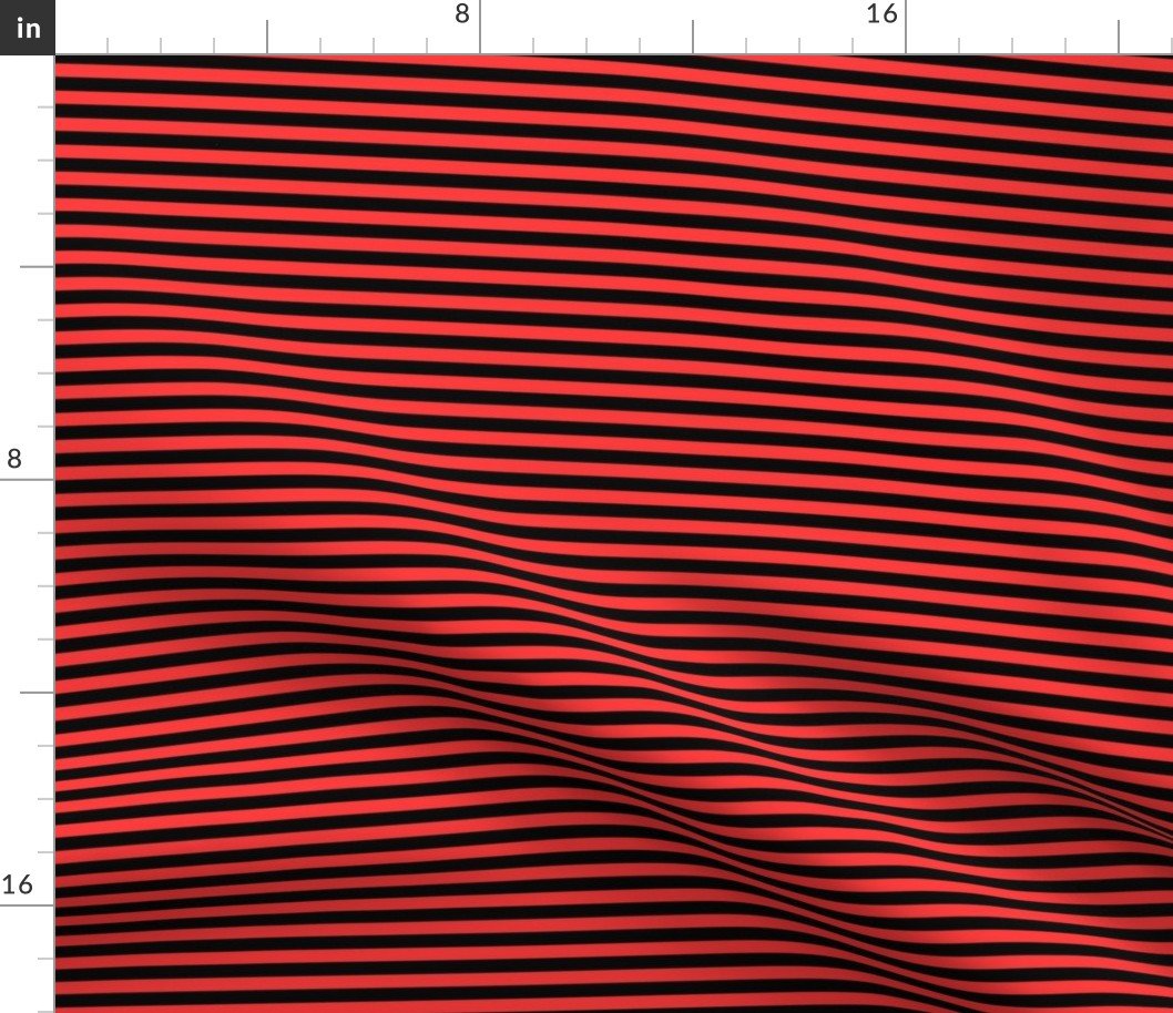 Halloween Holiday 1/4 inch Black and Donated Kidney Pink Witch Stripes Fabric