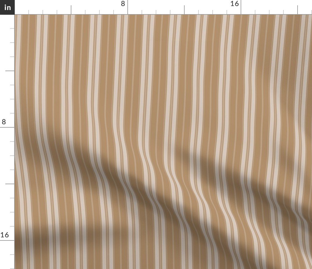 Iced Coffee and White Autumn Winter 2022 2023 Color Trend Mattress Ticking Fabric
