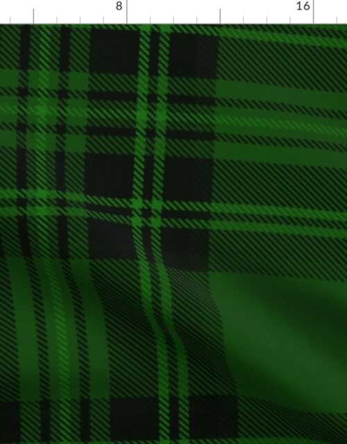 Jumbo Green Stewart Christmas Tartan Fabric