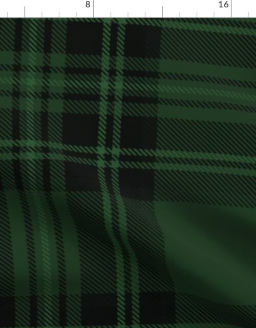 Jumbo Hunter Green Christmas Stewart Tartan Fabric