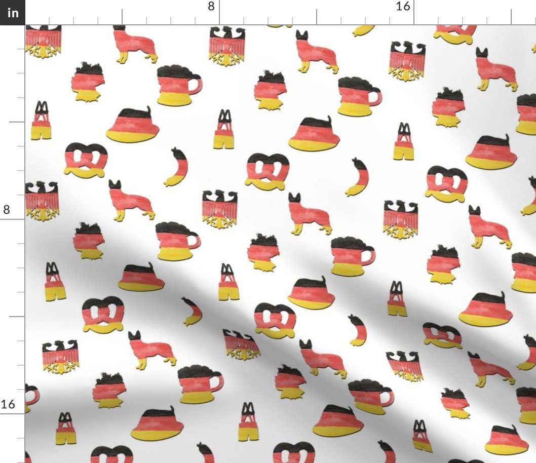 Large German Flag Colors for Oktoberfest  October Beer Festival Motifs Fabric