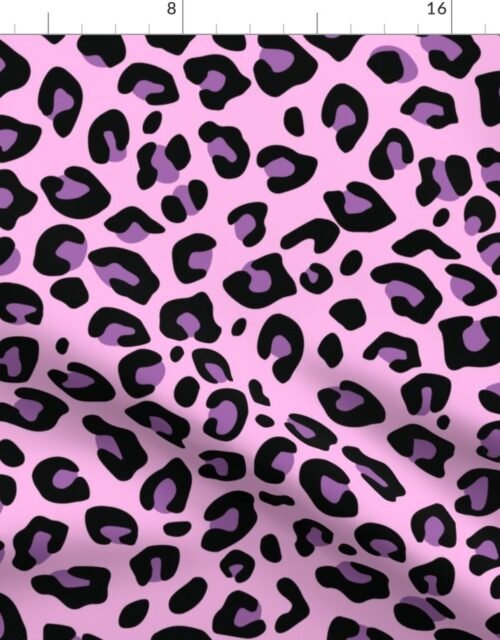 Large Purple Pink Leopard Print Fabric