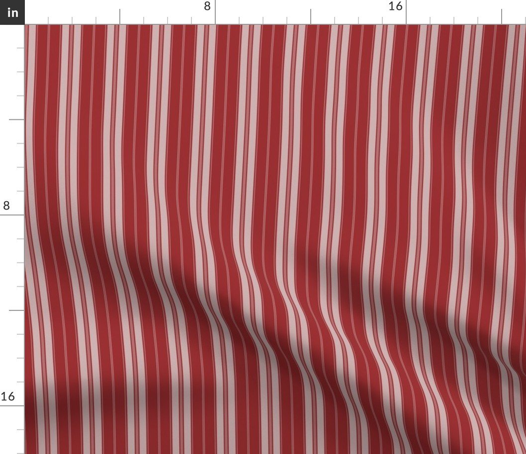 Lava Falls Red on Red  Autumn Winter 2022 2023 Color Trend Mattress Ticking Fabric
