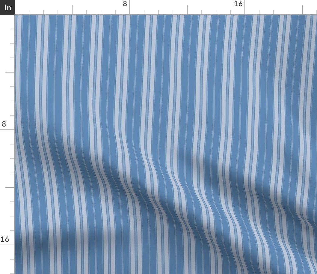 Lichen Blue on Blue Autumn Winter 2022 2023 Color Trend Mattress Ticking Fabric