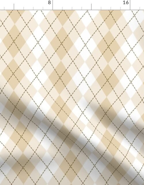 Light Beige Argyle Diamond  Check Fabric