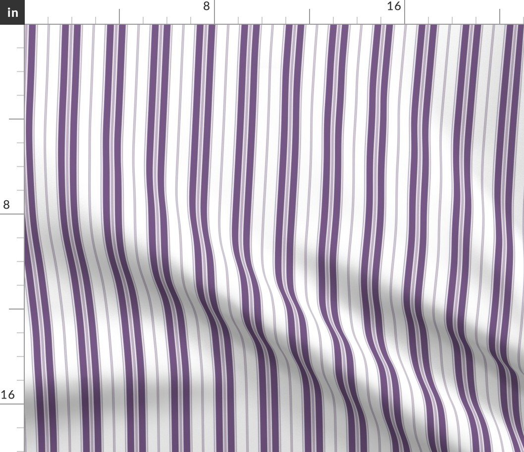 Meadow Violet Purple and White Autumn Winter 2022 2023 Color Trend Mattress Ticking Fabric