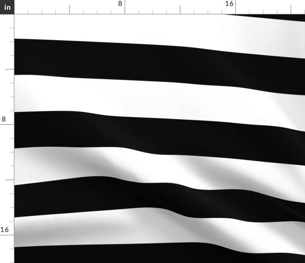 Miami Vice Black Horizontal Tent Stripes Florida Colors of the Sunshine State Fabric