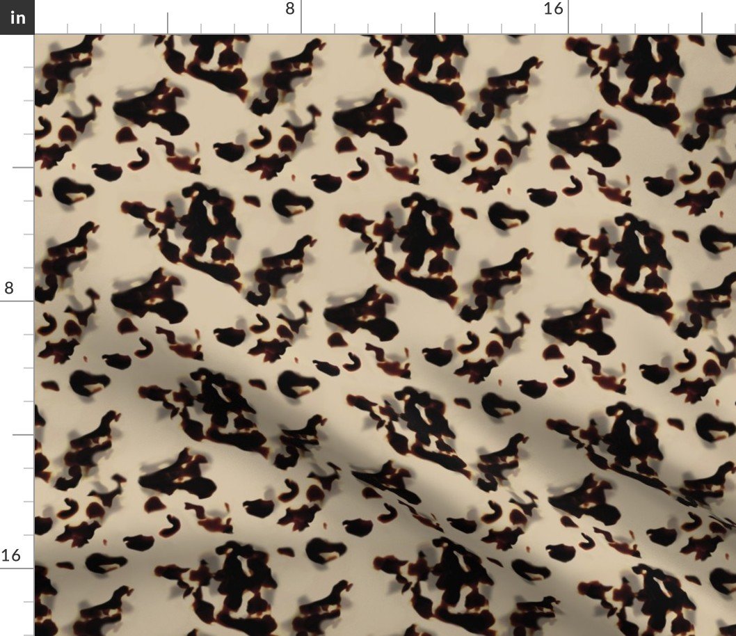 Micro Ivory and Brown Tortoisehell Seamless Repeat Pattern Fabric