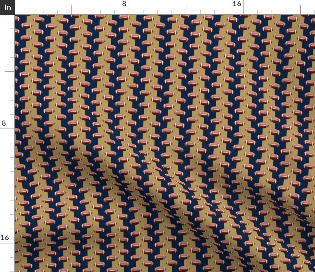 Mini Footballs Los Angeles’s Famed Team Colors of Blue and Gold Fabric