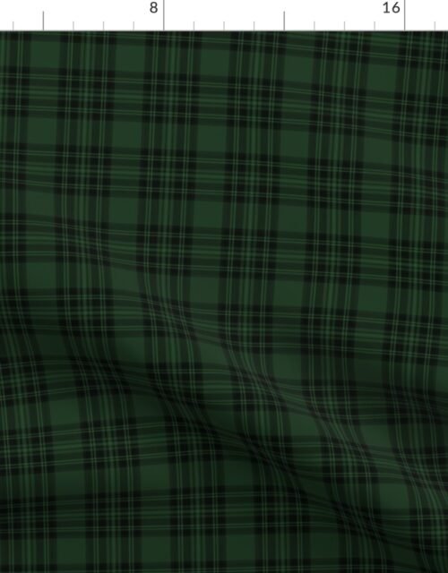 Mini Hunter Green Stewart Christmas Tartan Fabric