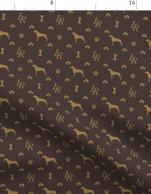 Mini Louis Ridgeback Dog Silhouette Fabric