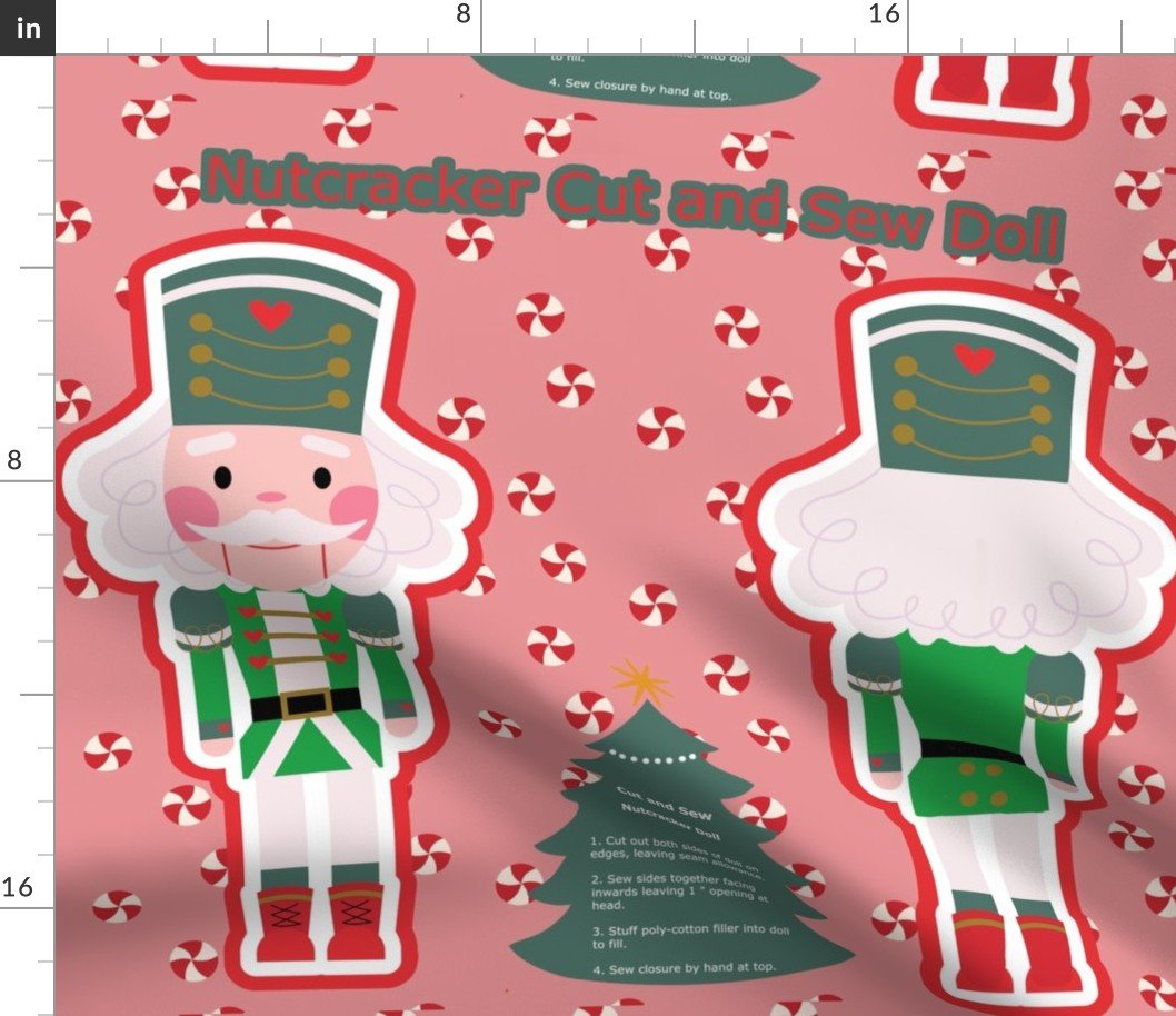 Nutcracker Prince Cut and Sew Doll Christmas Nutcracker Decoration Project Fabric