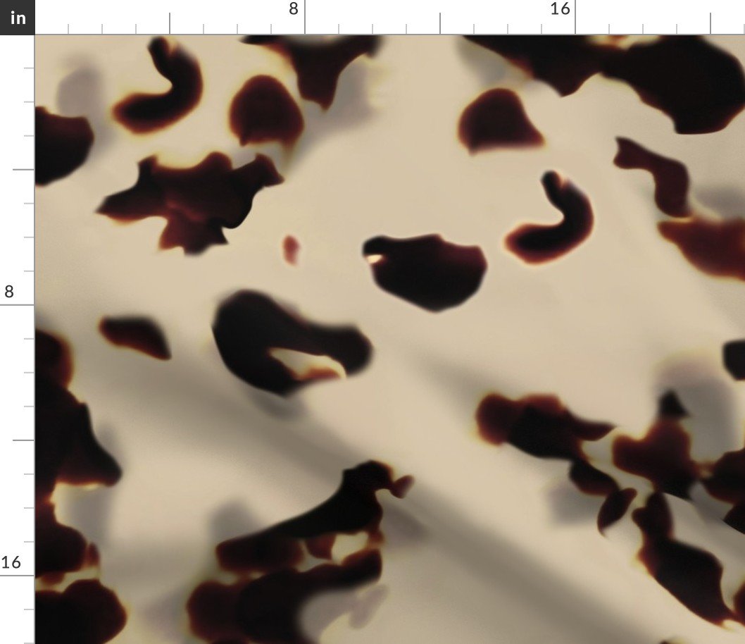 Original Ivory and Brown Tortoiseshell Seamless Repeat Pattern Fabric