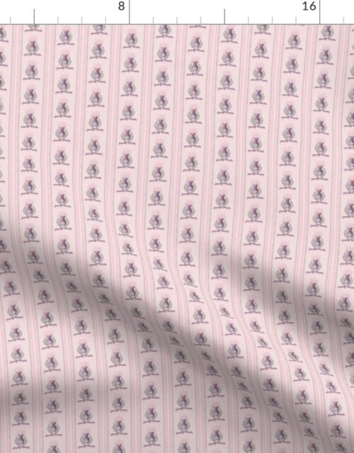 Pink Lilac Damask Ditsy  Dollhouse Wallpaper Fabric