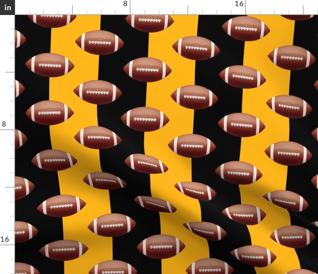 Pittsburgh’s Famed Football Team Colors of Black and Gold Fabric