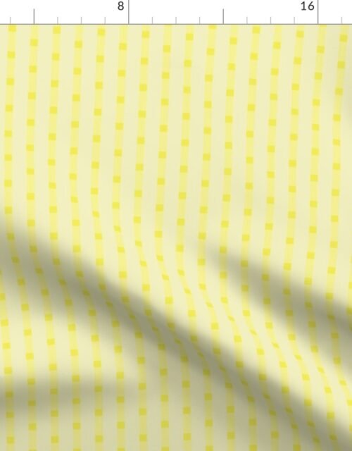 Puckered Seersucker-look Pin Stripes in Shades of Egg Yolk Yellow Fabric