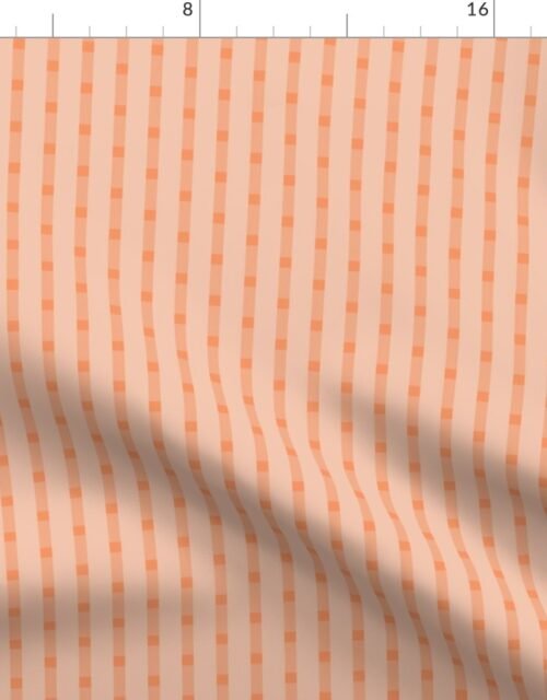 Puckered Seersucker-look Pin Stripes in Shades of Peach Fabric