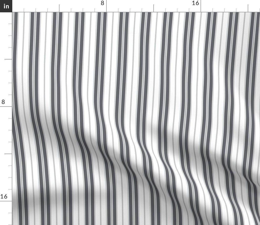 Quiet Shade Grey and White Autumn Winter 2022 2023 Color Trend Mattress Ticking Fabric