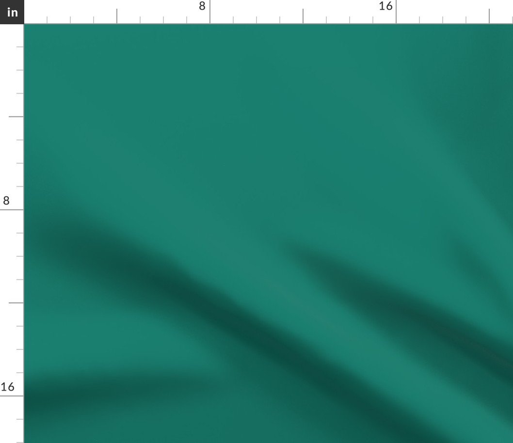 SOLID BLUE GREEN  #137e6d HTML HEX Colors Fabric