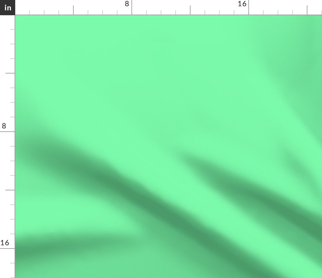 SOLID SEAFOAM GREEN  #7af9ab HTML HEX Colors Fabric